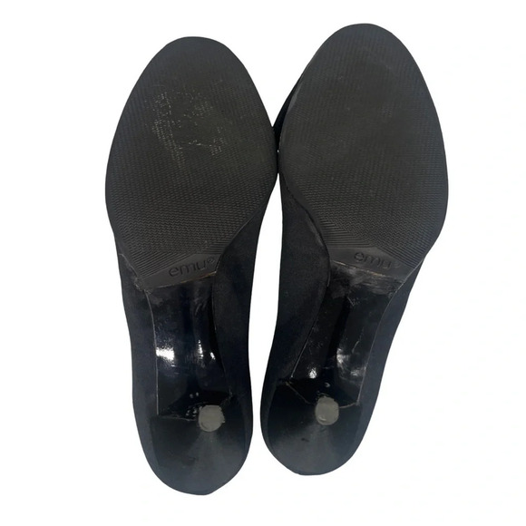 Stuart Weitzman Satin Open  Peep Toe High Heels Bow Accents | Black | Siz… - Picture 15 of 16